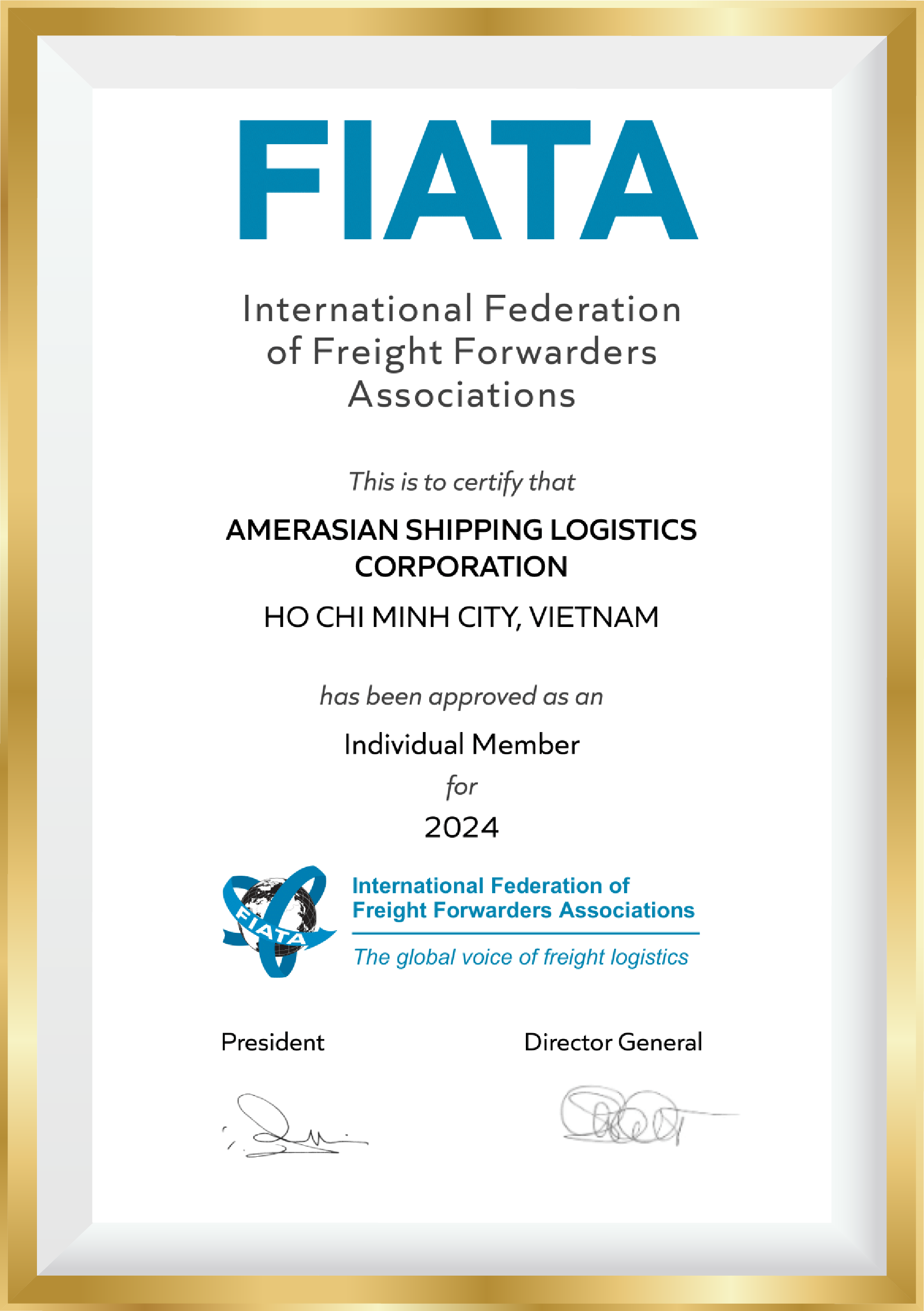 Chứng nhận thành viên FIATA 2024